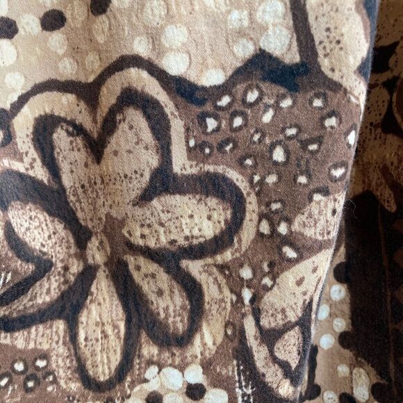 Chicos Women's Dark‎ Floral Boho Capri Pants Size 2 Beachy Lounging Vacation - Picture 8 of 12